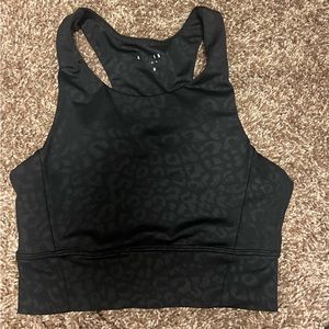 Black Cheetah Print Sports Bra